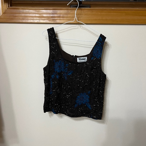 Brown Beaded Top - Picture 1 of 4